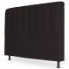 Cabeceira Estofada Cama Box Casal Louise 140cm Corano Marrom Cacau - Desk Design