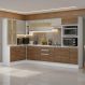 Armário de Cozinha Completa de Canto 100% MDF 447 cm Branco/Rustic/Crema Smart Madesa 02