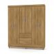 Guarda Roupa Solteiro 6 Portas 153 cm Rio Plus Branco - Pallazio
