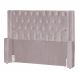 Cabeceira Para Cama Box Casal Emma Luxo Veludo Rosê - DS Estofados