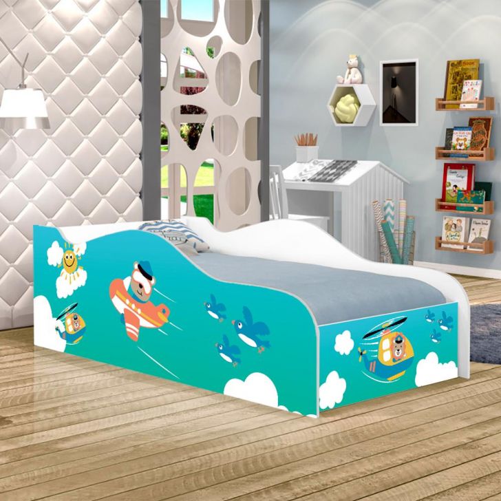 Cama Fun Patrulha Animal Solteiro Com Colchão