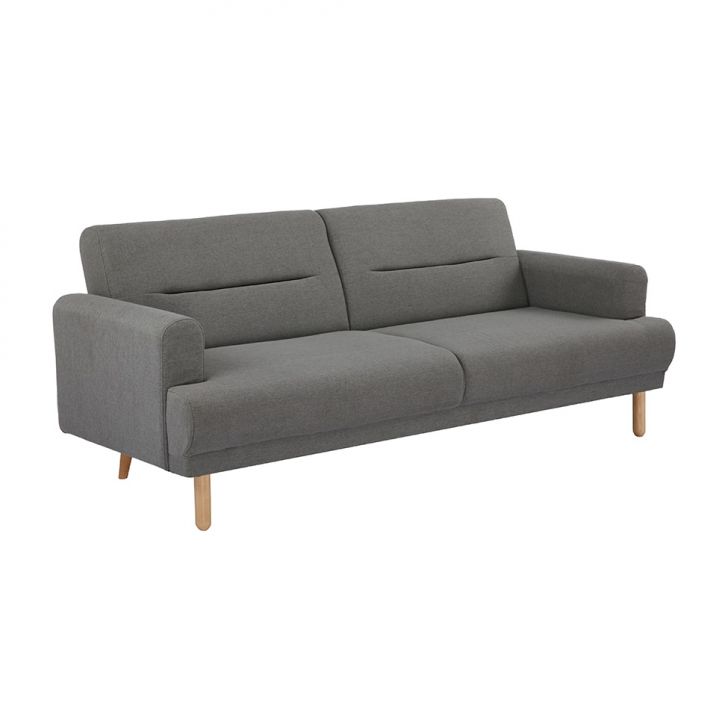 Sofá-Cama 3 Lugares Messina Cinza Escuro