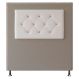 Cabeceira Solteiro 0,90m Havana Suede Bege com Corino Branco - Pallazio