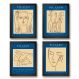 Kit 4 Quadros Decorativos Obras De Picasso 33x24cm