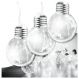 Varal Cordão Fio de Luzes 10 Lâmpadas 220v Led 4,6m Foco Incandescente Luz Branca Natal Enfeite