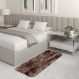 Tapete Passadeira Quarto Antiderrapante Mesclado Marrom 50 x 140 cm