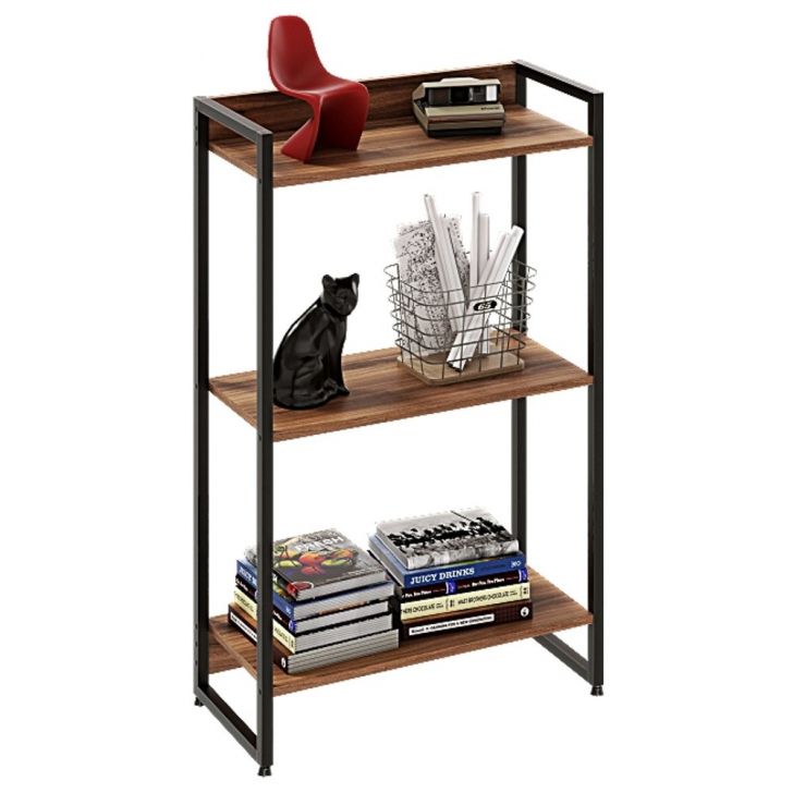 Estante Livreiro Multiuso Dynamica Industrial 60cm 3 Prateleiras C08 Nogal - Mpozenato
