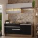 Armário de Cozinha Completa 200cm Rustic/Preto/Crema Glamy Madesa 07