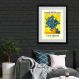 Quadro Van Gogh Flores Azuis - 60x48cm
