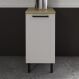 Balcão de Cozinha em MDF com Tampo e 1 Porta 40cm Multimóveis CR20464 Branco/Carvalho Tropical