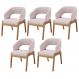 Kit 05 Cadeiras de Jantar e Estar Living Estofada Lince L02 Suede Rosê - Lyam Decor