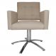 Poltrona Decorativa Camila Pés Metal Giratório Suede Capuccino - DS Estofados