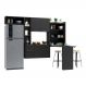 Cozinha Compacta Multimóveis Sofia FG2010 com Mesa Dobrável Preta