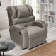 Poltrona Reclinável Imperial Suede Liso Cinza