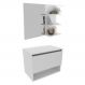 Conjunto Para Banheiro Gabinete E Espelheira BN3606x08 Branco Tecno Mobili
