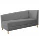 Recamier Valéria 140cm Lado Esquerdo Corano Cinza - Amarena Móveis
