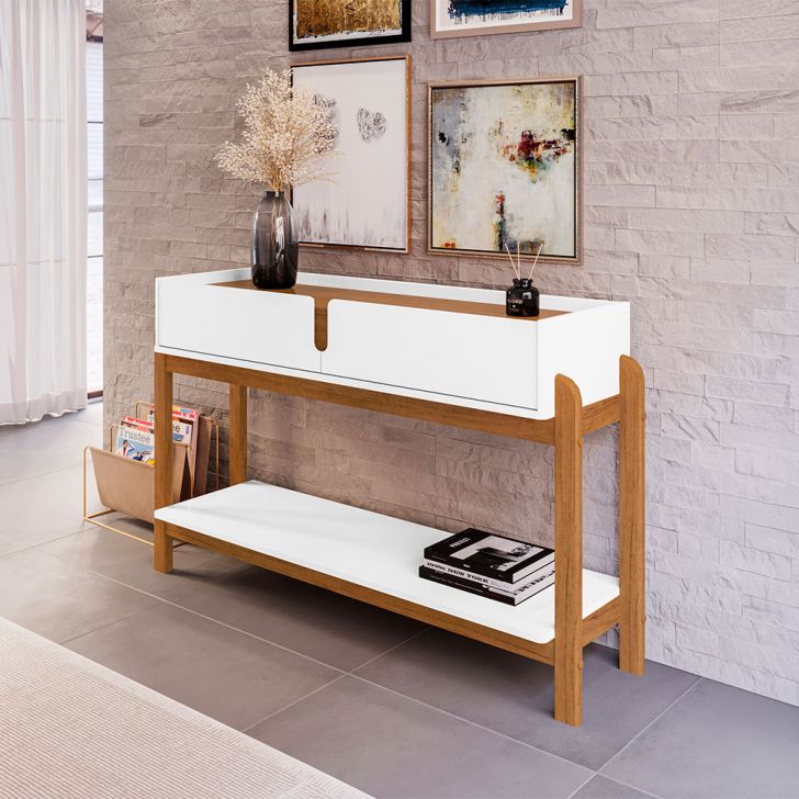 Aparador Lizz 2 GV Branco e Cedro