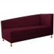 Recamier Valéria 140cm Lado Esquerdo Suede Bordô - Amarena Móveis