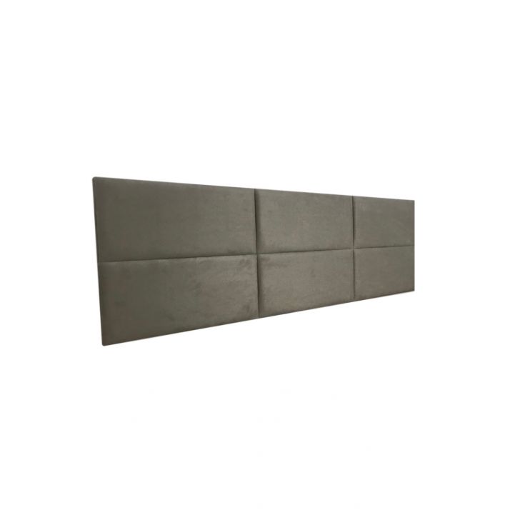 Cabeceira Estofada Queen 6 Blocos Não é Segredo Suede Animale Marrom Claro 160x60