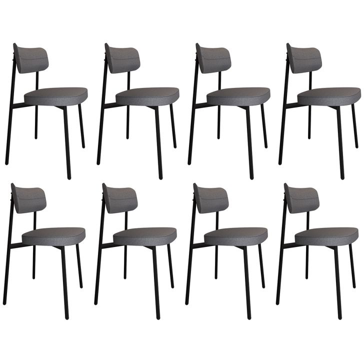 Cadeira de Jantar Estofada Kit 8 Ella M25 Linho Cinza - Mpozenato