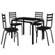 Jogo de Mesa Malva 107x75 cm e 4 Cadeiras 118 - Artefamol