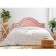 Cabeceira Queen Para Cama Box Provençal Dupla 160x60 Veludo Rosê - Tachas Fumê