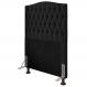 Cabeceira Estofada Cama Box Solteiro Greta 90cm com Frame Suede Preto - Desk Design