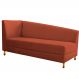 Recamier Valéria 160cm Lado Direito Suede Terracota - Amarena Móveis