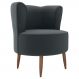 Poltrona Decorativa Pes Palito Savana Veludo Cinza Milani Store