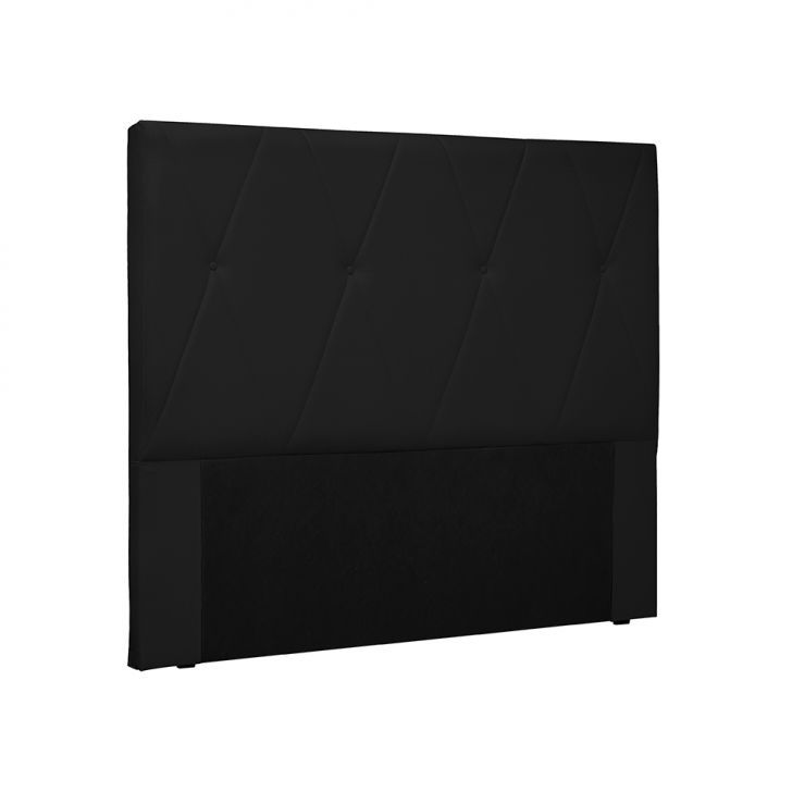 Cabeceira Solteiro Aquilla Poliuretano Preta