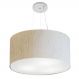 Pendente Cilíndrico Md-4189 Cúpula em Tecido 50x30cm Linho Bege - Bivolt