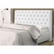 Cabeceira Casal 140 Cm Para Cama Box Lady Napa Branco Botão - DS Estofados