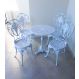 Conjunto de Mesa Para Jardim Chinês Com Mesa Pé Central e 4 Cadeiras em Alumínio Fundido Unifer Móveis