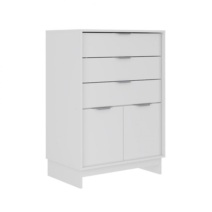 Cômoda Bergen 2 Portas 3 Gavetas Branca