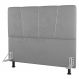 Cabeceira Cama Box Casal Queen Size Amber 160cm Estofada Veludo Prata - Desk Design