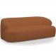 Sofá 3 Lugares Curvo Orgânico Para Sala Living 180cm Barolo L06 Bouclê Terracota - Lyam Decor
