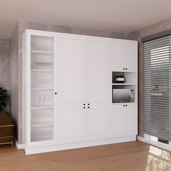 Cozinha Compacta Évora 9 Portas Branco Ártico