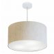 Pendente Cilíndrico Md-4080 Cúpula em Tecido 60x30cm Linho Bege - Bivolt