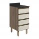 Balcao Com Tampo 4G 40 cm MDF Kali 16410 Carvalho Toq Bianco Toq Nicioli