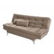 Sofá-Cama 3 Lugares Casal Pratic Suede Liso Chocolate