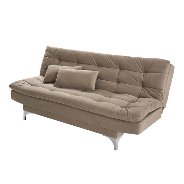 Sofá-Cama 3 Lugares Casal Pratic Suede Liso Chocolate