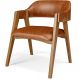 Cadeira Para Sala de Jantar e Estar Living Estofada Suran L02 Couríssimo Camel - Lyam