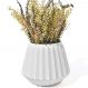 Vaso Decorativo Diamante Artesanal 10,5x13cm Em Cimento - Branco