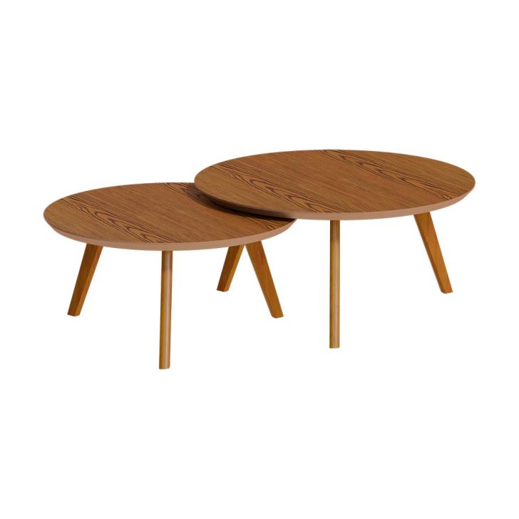 Conjunto de Mesa Classic Centro Redonda - Freijó