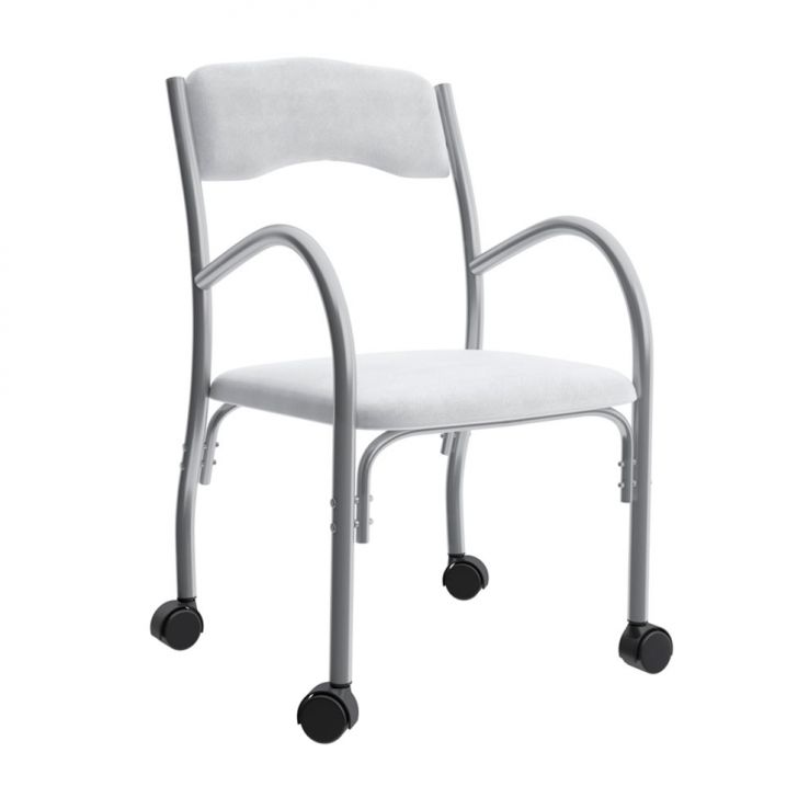 Cadeira de Escritório Interlocutor Stella Estofada Branca