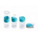 Conjunto Banheiro Azul Saboneteira Escova Algodão Sabão