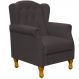 Poltrona Decorativa Para Sala de Estar Yara P02 Suede Marrom - Lyam Decor
