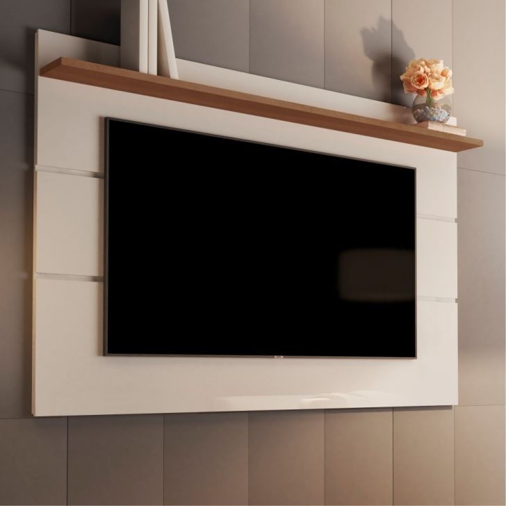 Painel para TV Dubhe 1.6 Off White Freijó