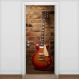 Adesivo para Porta Musica Guitarra Gibson Les Paul-73X210Cm