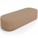 Puff Decorativo Orgânico Para Living Quarto 140cm Doha W01 Linho Bege Escuro - Lyam Decor